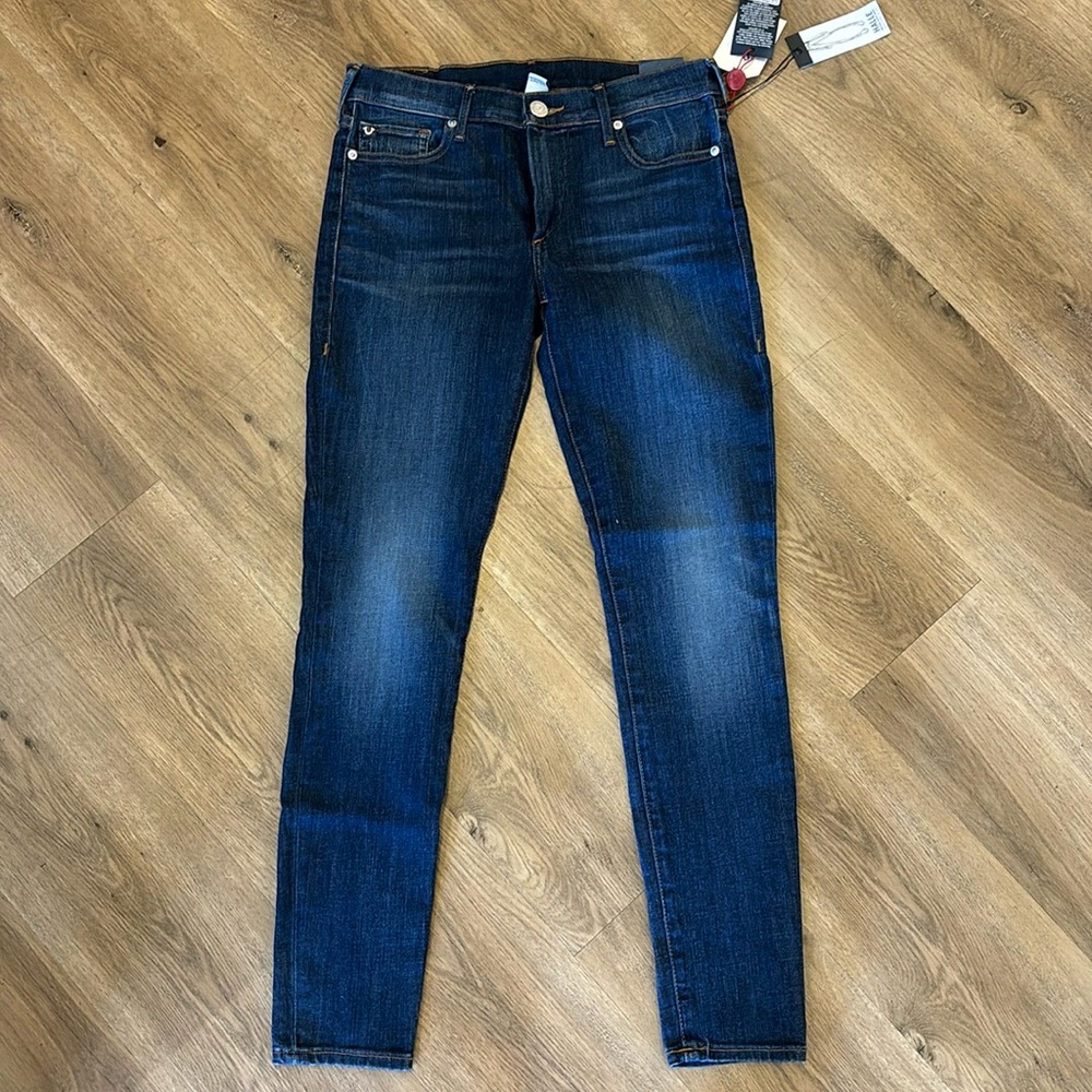 NWT true religion size 28 mid rise super skinny jeans